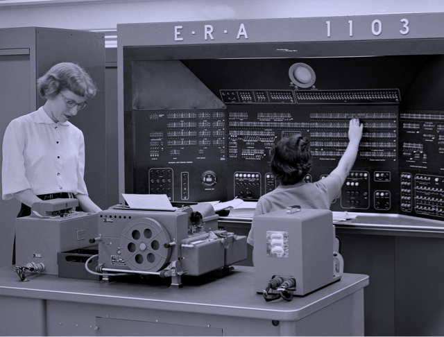  An E.R.A. Univac 1103 computer in the 1950